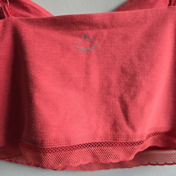 New Beyond Yoga Spacedye Allure Lace Trim Tank Top Rashh Orange NWT - Picture 8 of 9